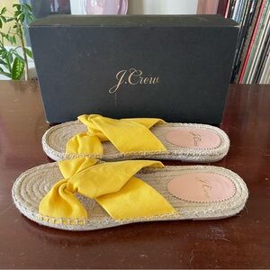 J. CREW Yellow Twist Canvas and Jute Rope Sandals